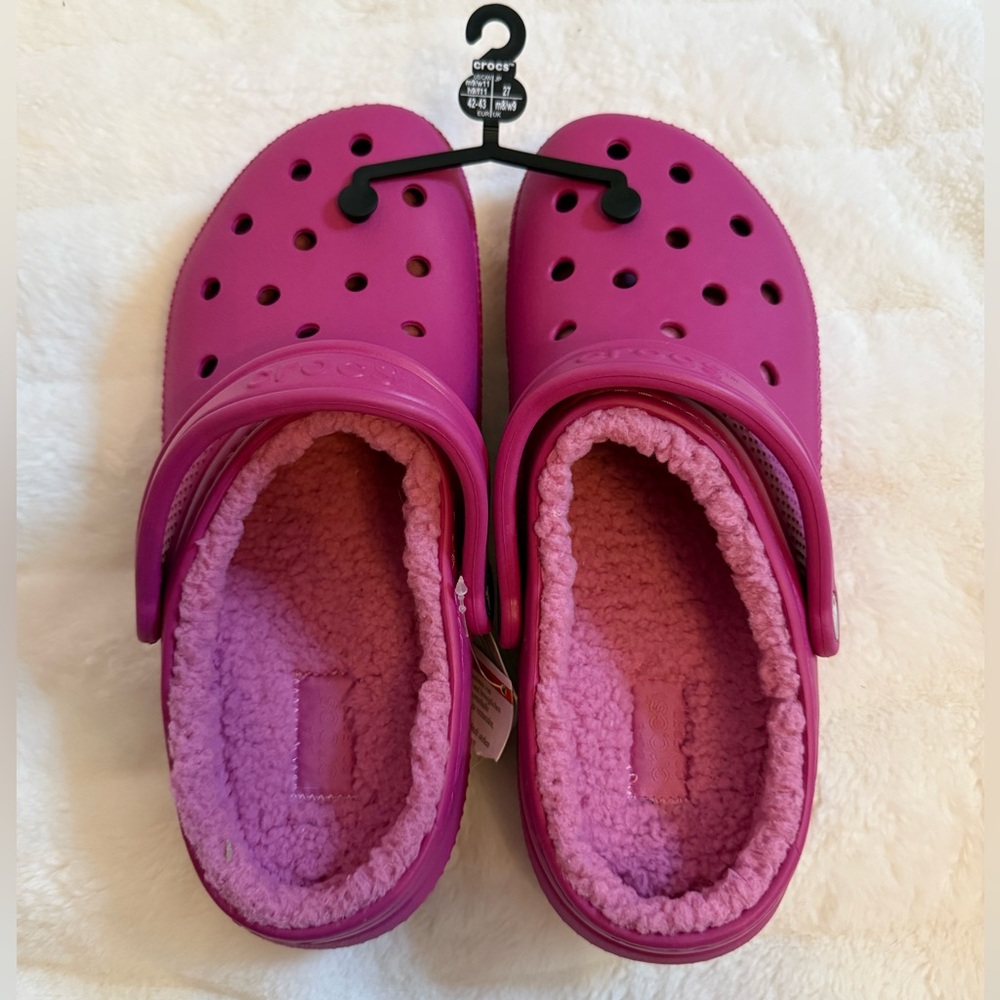 CROCS Women’s Hot Pink Slippers with Lining